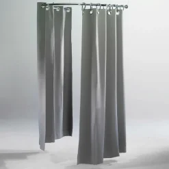 Cortina De Vestuario, Longitud 200 Cm, Poco Inflamable, Gris