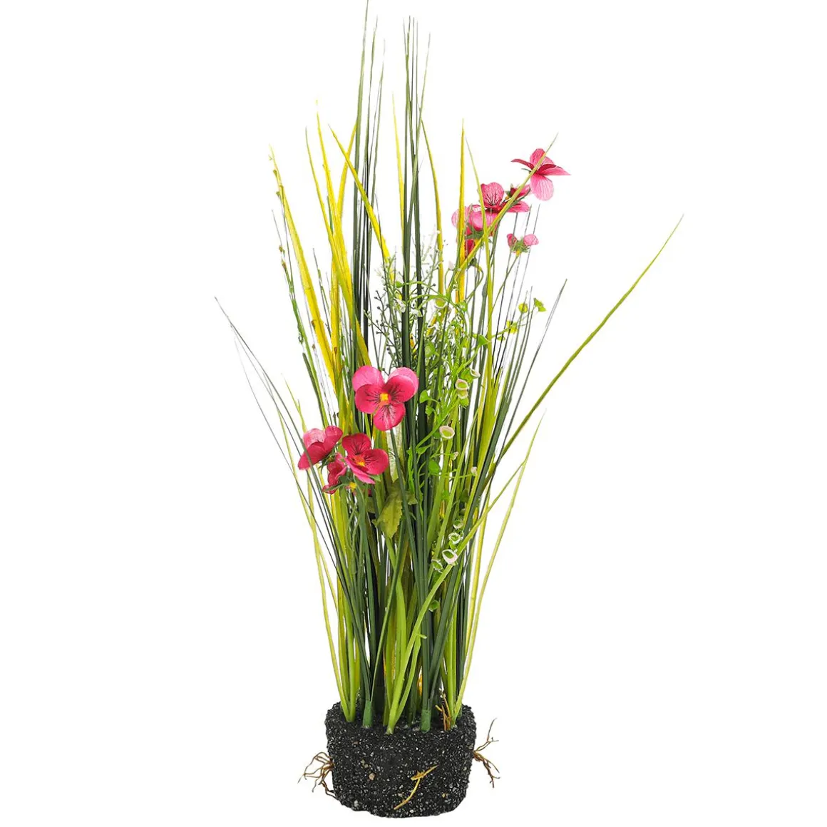 Césped Decorativo Con Pensamientos 48 Cm Rosa