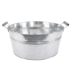 Cubeta De Zinc Con Asas De Madera 35 Cm