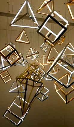 Dado LED Regulable, Plata, 20 X 20 Cm