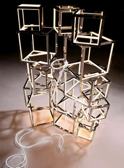 Dado LED Regulable, Plata, 20 X 20 Cm