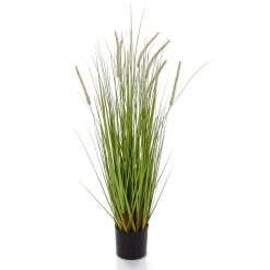 Deco Lampbush Grass En Maceta Negra 90 Cm