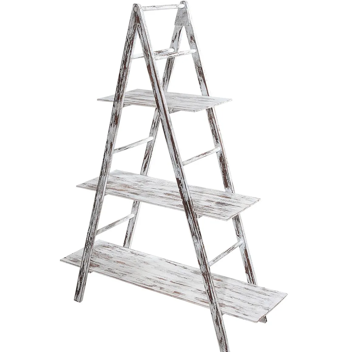 Escalera De Estantería Vintage Blanco, Altura 150 Cm