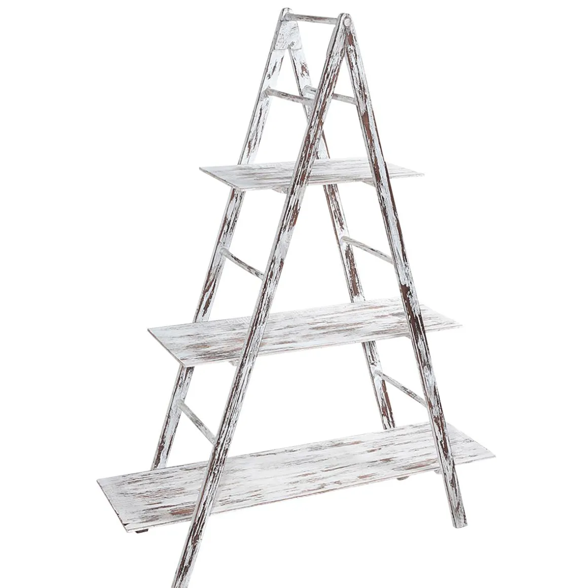 Escalera De Estantería Vintage Blanco, Altura 150 Cm