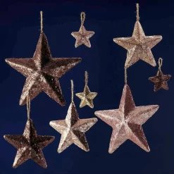 Estrella Con Lentejuelas Ø 22 Cm, 2 Piezas, Nougat