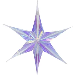Estrella Plegable Decorativa De Plástico Iridiscente