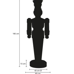 Figura De Soldado 185 Cm, Dorada-marrón, Totalmente De Plástico