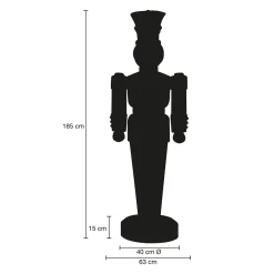 Figura De Soldado 185 Cm, Rojo-azul, Totalmente De Plástico