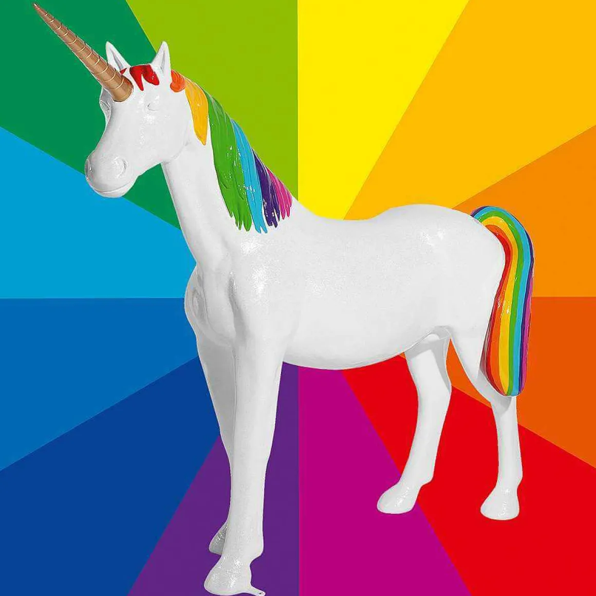 Figura De Unicornio Del Arco Iris Su Color Preferido