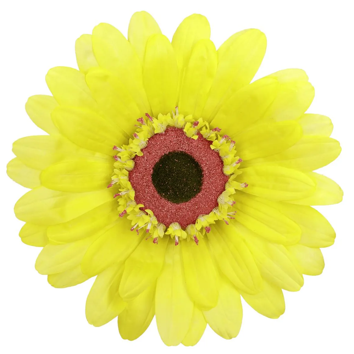 Flor De Gerbera Gigante Artificial, Marillo