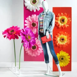 Flor De Gerbera Gigante Artificial, Blanco