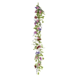Guirnalda De Flores De Campo Artificiales Rosa Púrpura 158 Cm