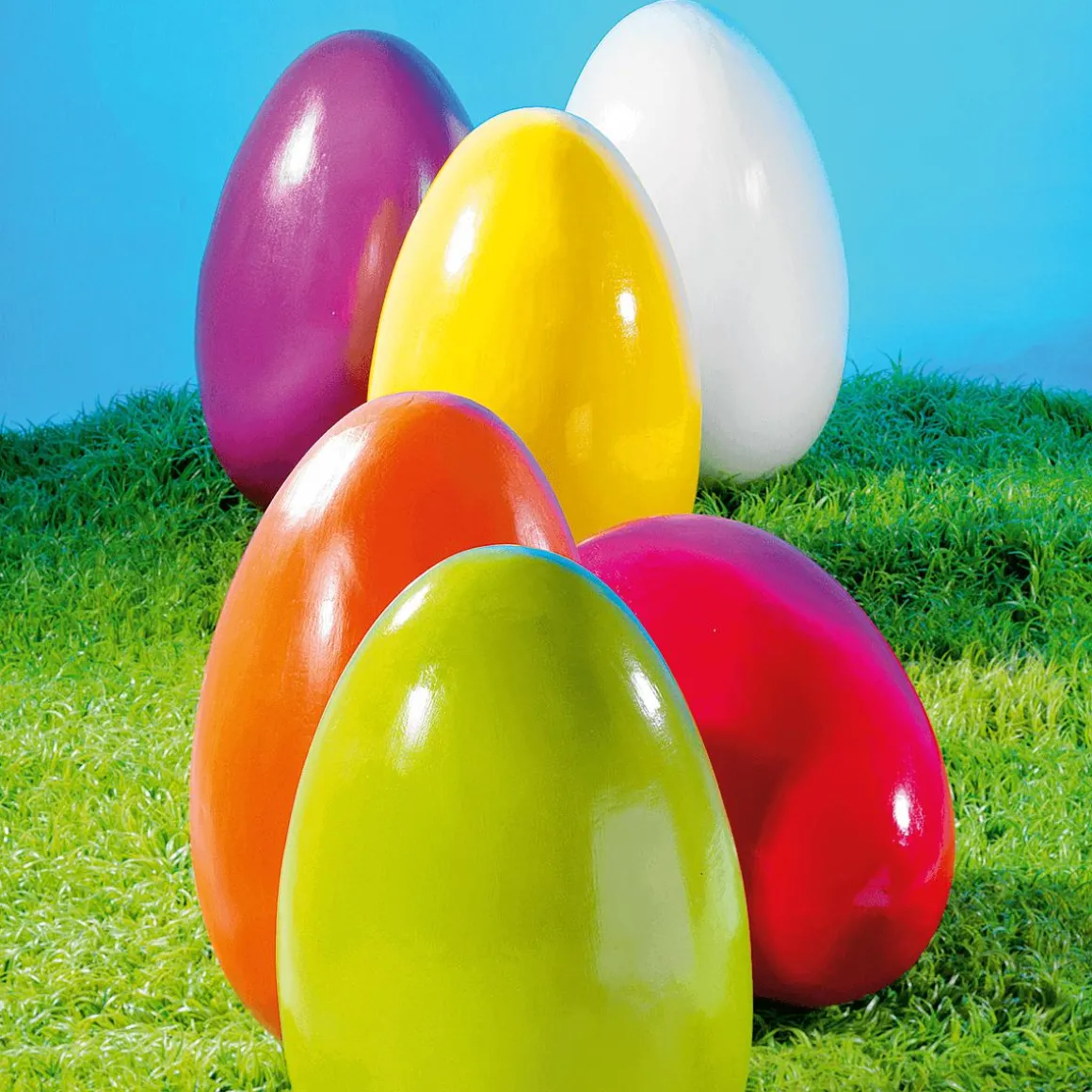 Huevo De Pascua Enorme Amarillo, 50 Cm
