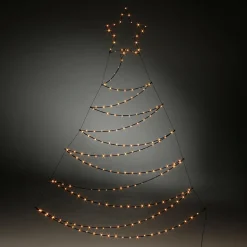 Iluminación De Marco LED Abeto Metálico Negro 200 X 117 X 150 Cm
