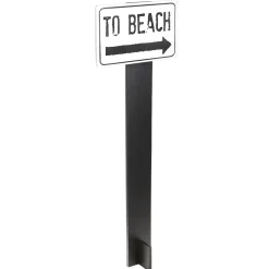 Indicador De Caminos Beach (playa) Blanco Y Negro Altura 120 Cm