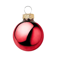 Juego De Bolas De Navidad De Cristal 9 Piezas En Caja Rojo