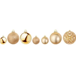Juego De Bolas De Navidad XXL 100pcs Oro 3 - 6 Cm Ø