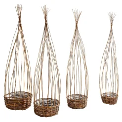 Juego De Cestas De Mimbre 4pcs.