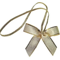 Lazo Decorativo Dorado 40 Cm, 100 Piezas