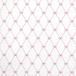 Lazos De Papel De Regalo Blanco / Rojo, 70 Cm De Ancho, Rollo De 40 M