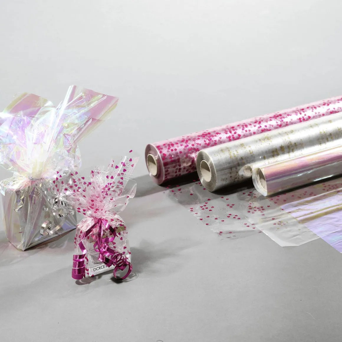 Lámina De Plástico Para Regalo Con Adornos Navideños 70 Cm, 100 M