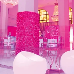 Lámina Metálica Troquelada De 90 Cm De Ancho, Rosa
