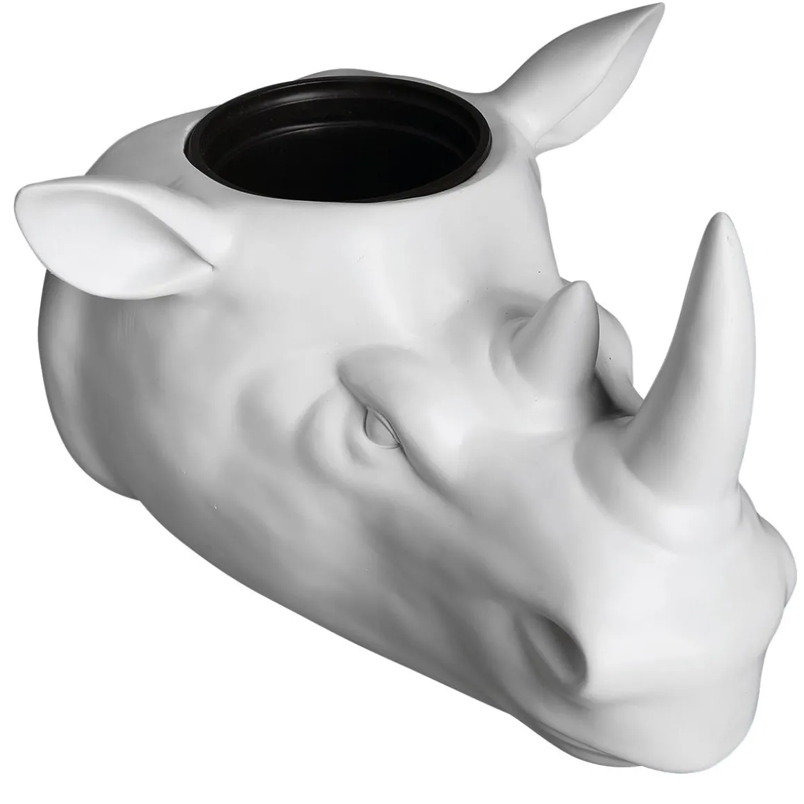 Maceta De Rinoceronte 20 X 24 Cm Blanco
