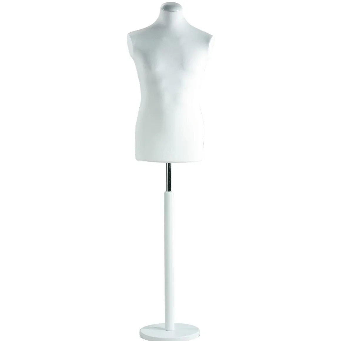 Maniquí De Costura De Hombre, 78 Cm, Color Blanco/blanco