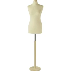 Maniquí De Costura De Mujer, Busto De 72 Cm, Color Crudo/roble Claro