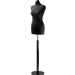 Maniquí De Costura De Mujer, Busto De 72 Cm, Color Negro/negro