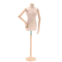 Maniquí De Costura De Mujer, Busto De 72 Cm, Color Crudo/roble Claro
