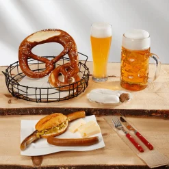 Maniquí De Pretzel De Mantequilla Con Sal Gruesa