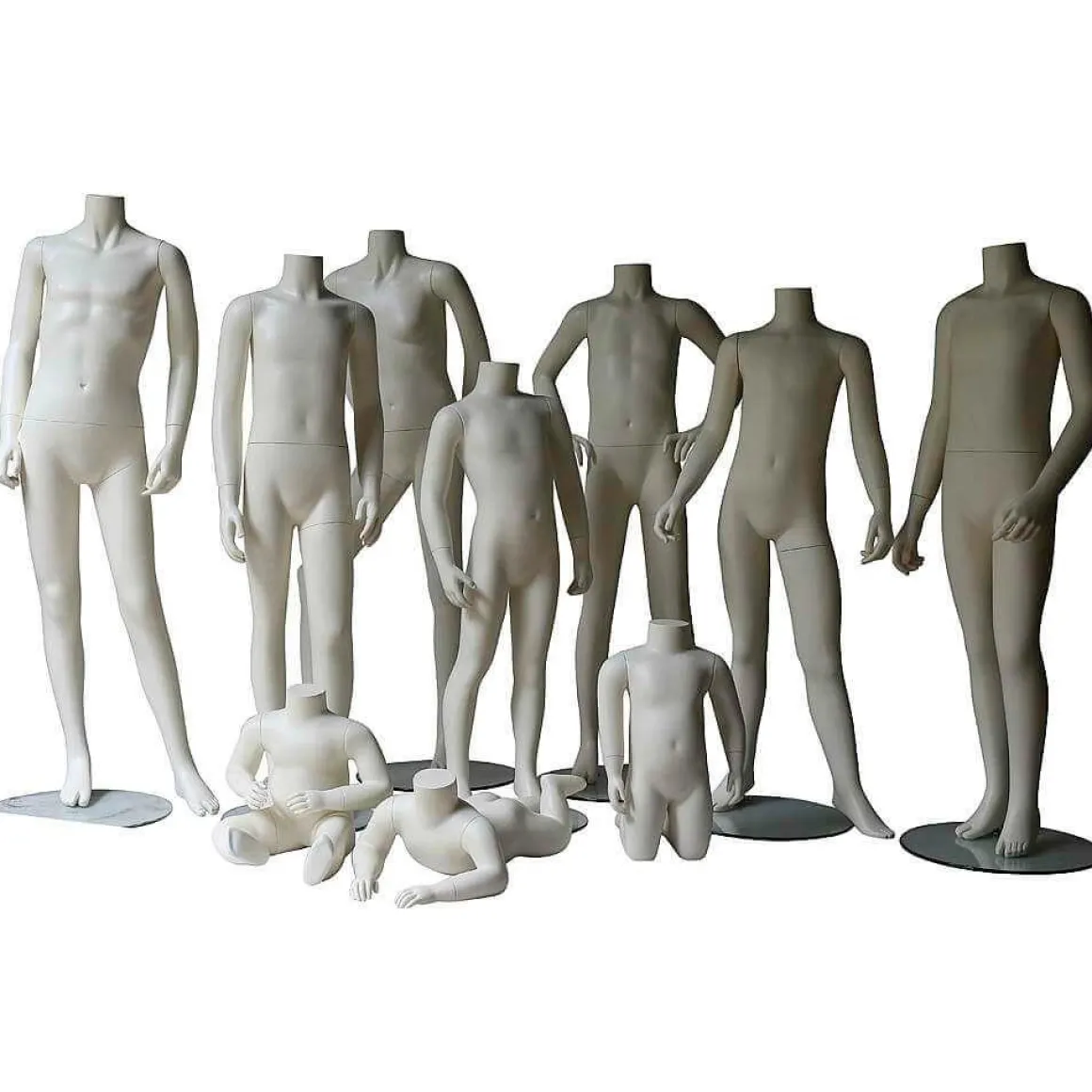 Maniquí Infantil Para Escaparate Sin Cabeza, Blanco, 2 Años