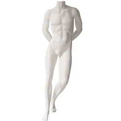 Maniquí Masculino Sin Cabeza Blanco, De Pie