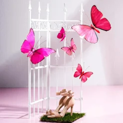 Mariposa Decorativa Rosada, 80 Cm