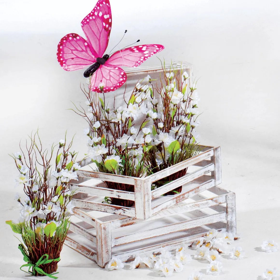 Mariposa Decorativa Rosada, 80 Cm