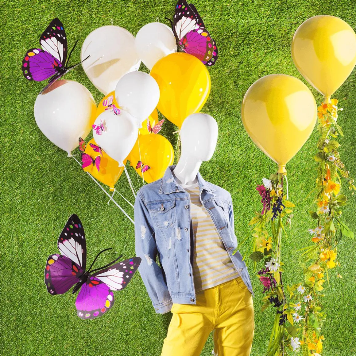 Mariposas Decorativas Morado 40 Cm 3 Piezas