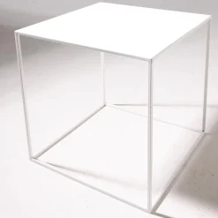 Mesa De Metal 45 X 45 Cm, Blanco