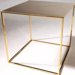 Mesa De Metal 45 X 45 Cm, Oro