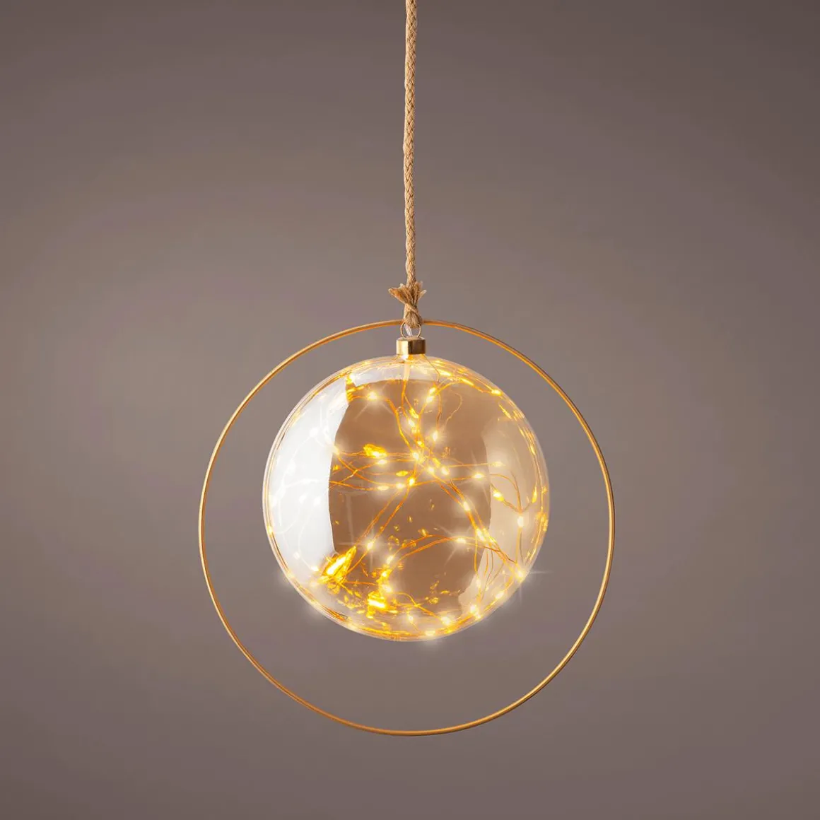 Micro Bola LED 26 Cm Dorada
