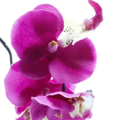 Orquídea Artificial En Maceta, Rosa 28 Cm