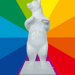Oso Polar Decorativo Color A Elegir, Altura 200 Cm