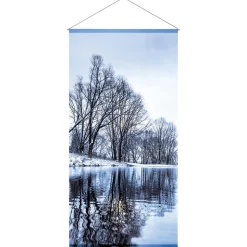Pancarta De Tela Ignífuga "Wintersee" De Tela De Bandera 100 X 200 Cm