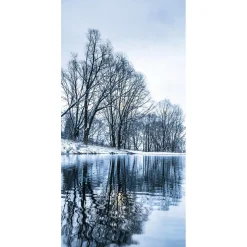 Pancarta De Tela Ignífuga "Wintersee" De Tela De Bandera 100 X 200 Cm