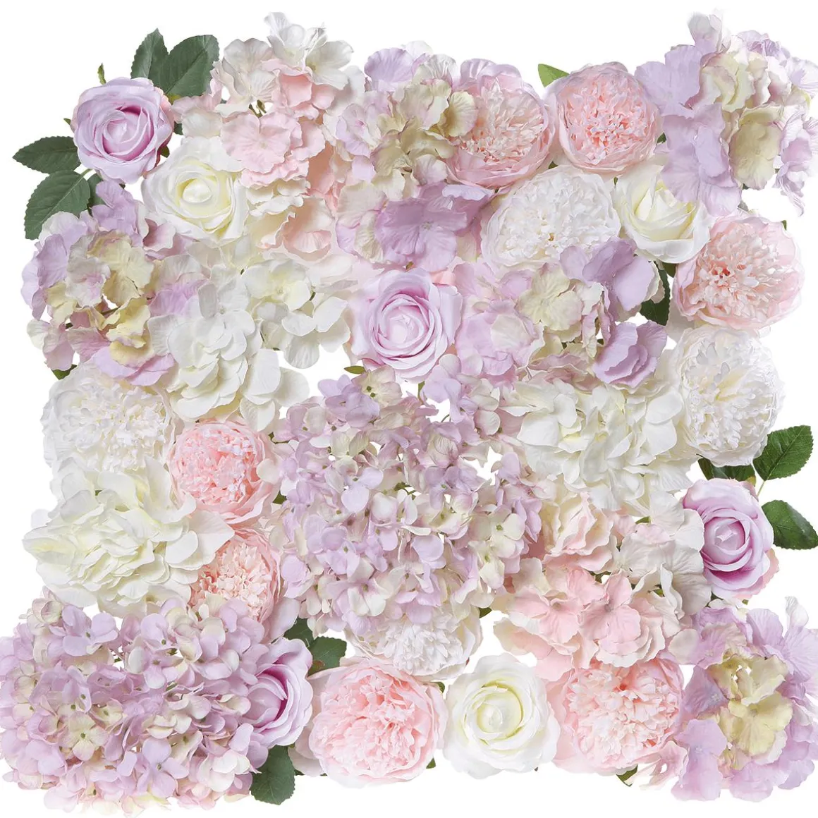 Panel Con Flores En Colores Pastel Artificial