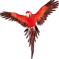 Papagayo Decorativo Rojo Longitud 77 Cm