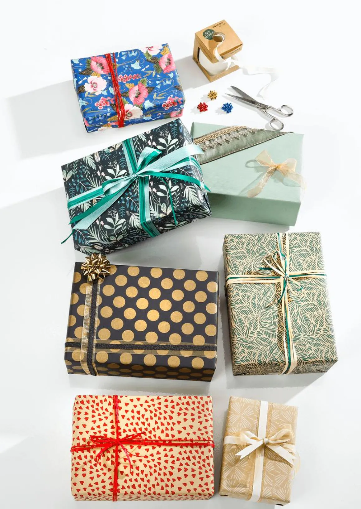 Papel De Regalo Azul Sostenible Con Flores Y Libélulas - Bobina De Papel De Regalo Sostenible De 50 M