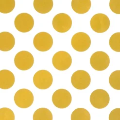 Papel De Regalo Blanco Sostenible Con Puntos Dorados - Bobina De Papel De Regalo De 50 M