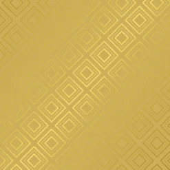 Papel De Regalo Dorado Sostenible Con Motivos Geométricos Brillantes - Bobina De Papel De Regalo De 50 M