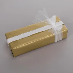 Papel De Regalo Dorado Sostenible Con Motivos Geométricos Brillantes - Bobina De Papel De Regalo De 50 M